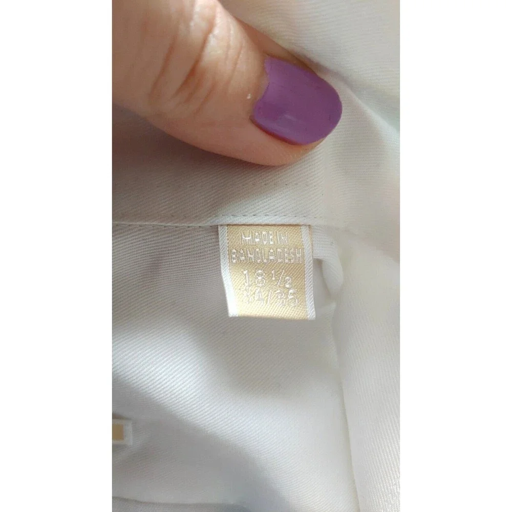 Michael Kors Non Iron Men's White Button Up Shirt 18,5 - Picture 4 of 5